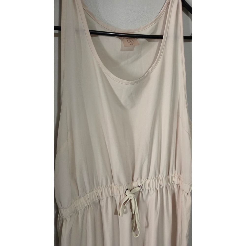 Calia by Carrie Underwood Cream Sleeveless Drawstring Waist Midi Medium - Picture 3 of 5